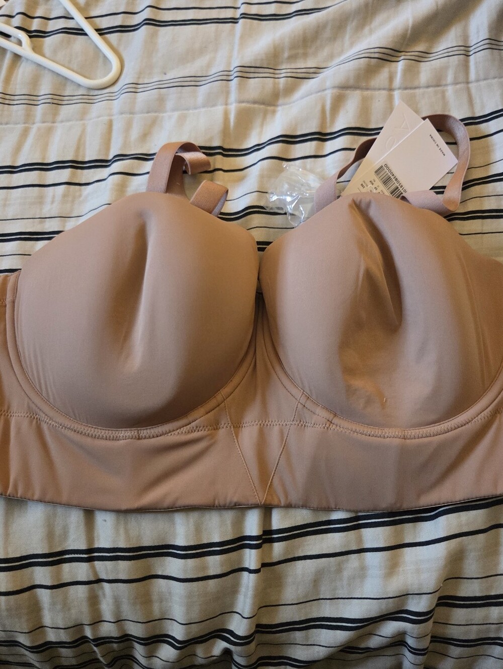 Everyday Strapless Smooth Longline Bra in Dusty Beige 40DDD